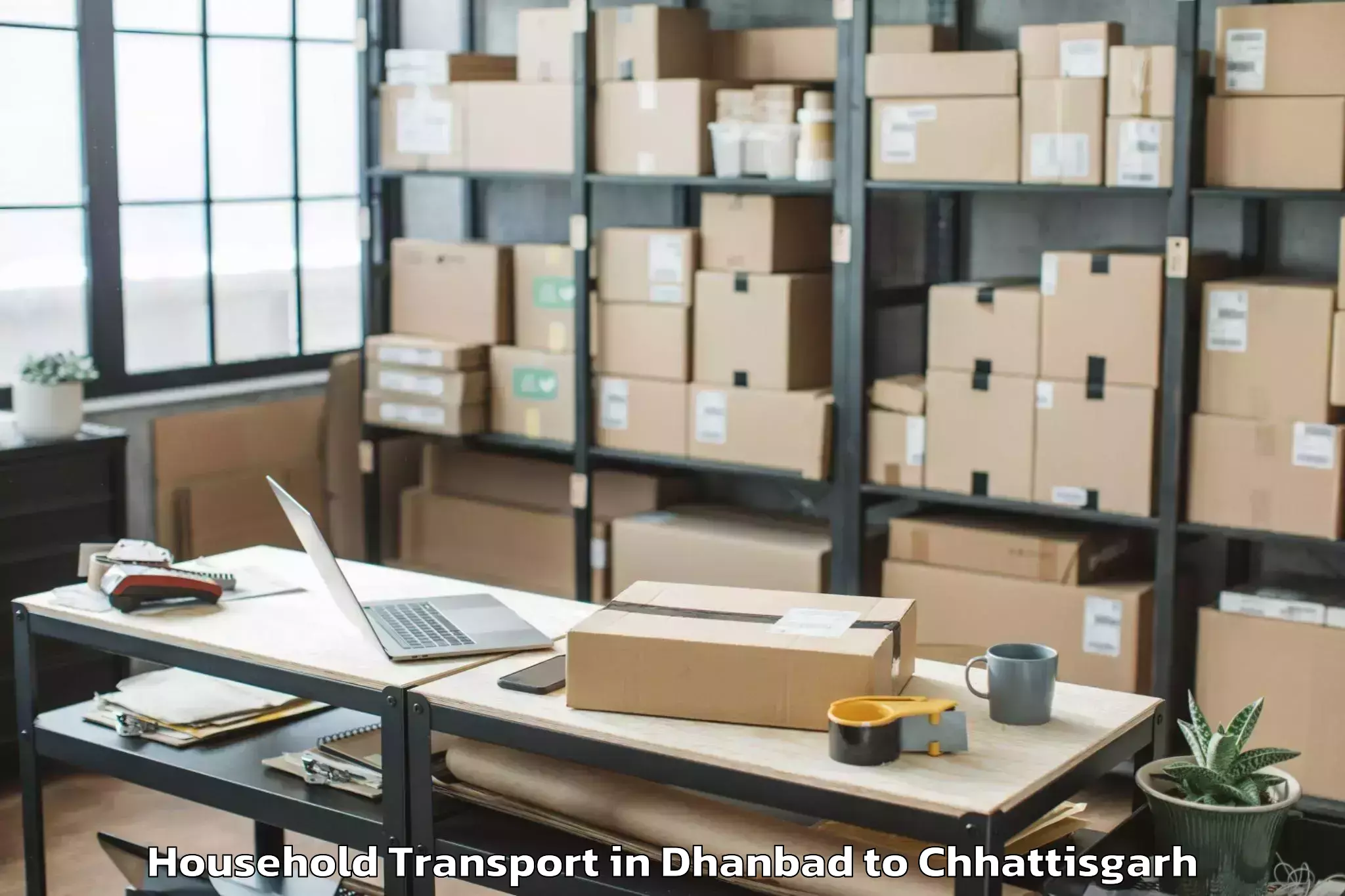 Comprehensive Dhanbad to Rajim Household Transport